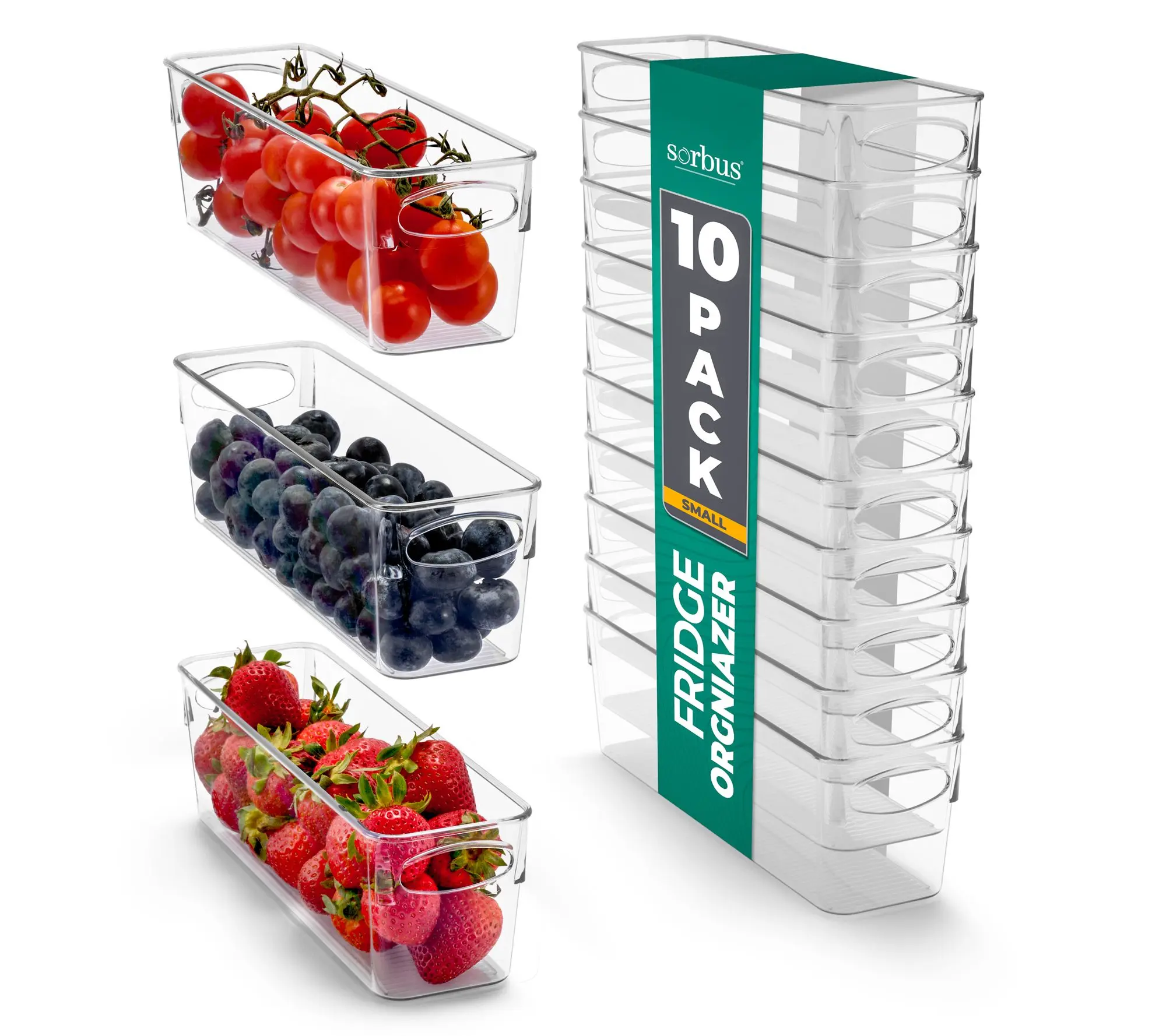 Sorbus 10-Pack Small Clear Plastic Storage Bins Sorbus 10-Pack Small Clear Plastic Storage Bins