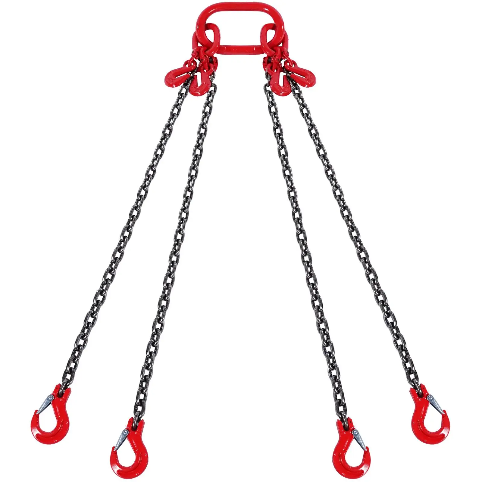 【Summerfinds】VEVOR Chain Sling 5/16 inch x 10 ft Lifting Chains with HooksG80 Engine Chain Hoist Lifts11000 lbs/5 Ton Lifting Sling Chains for Engine HoistEngine Lift Chain with 4 Leg Grab Hooks & Adjusters