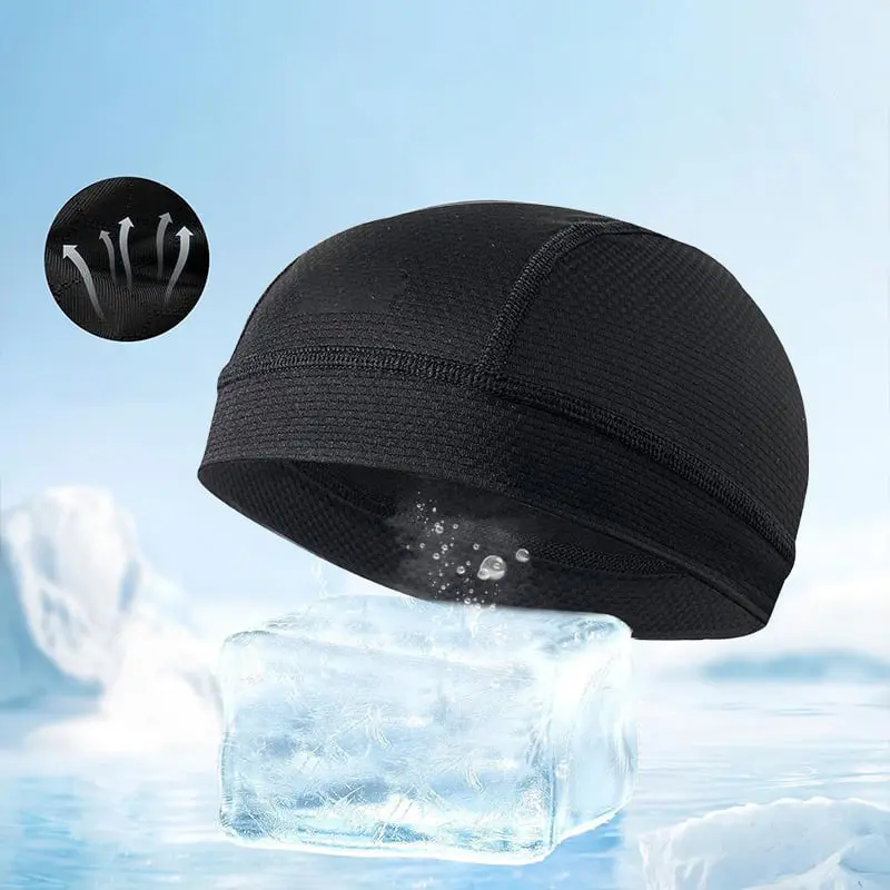 Unisex Biker Skull Cap - Ultra-Light Mesh Cap, Breathable Elastic Sports Outdoor Hat for Cyclists, Moisture-Wicking, Helmet-Friendly, Sun Protection, Breathable Elastic Cap