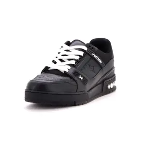 Pre-owned Louis Vuitton LV Trainer Sneakers Monogram Empreinte Leather by Rebag