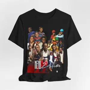 New Edition Unisex Jersey Short Sleeve Tee – Classic R&B Band Graphic T-Shirt, Comfortable Cotton Concert Shirt for Men & Women, Perfect Fan Gift