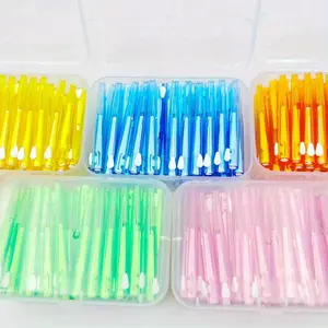 2025 New 60Pcs I-type Push Pull Interdental Brush 0.6-1.5Mm Cleaning Between Teeth Oral Care Orthodontic I Shape Tooth Floss Interdental Flosser