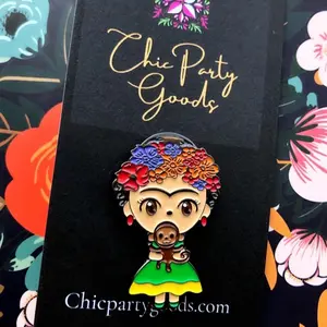 Baby girl with monkey pin