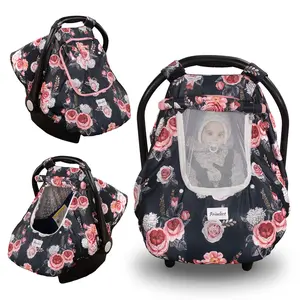 Minky Baby Car Seat Cover, 3 in 1 Carseat Cover, Soft and Breathable Carseat Cover for Infant, Baby Items, Newborn Necessities