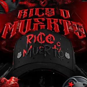 Hat Rico o Muerto Black Red Crystals edition