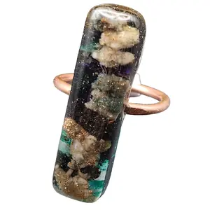 Piezoelectric Energy EMF Blocking Unique Copper RIng with the Power Of Minerals and Crystals give the Gift of Abundance