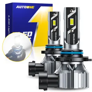 AUTOONE 9005/HB3 9006 H11 Bulbs Headlight Lights, 60W Super Bright 6000K Cool White, 1:1 Design, Plug and Play, LED Car Lights, Bulbs Kit, E3 Series Pack of 2