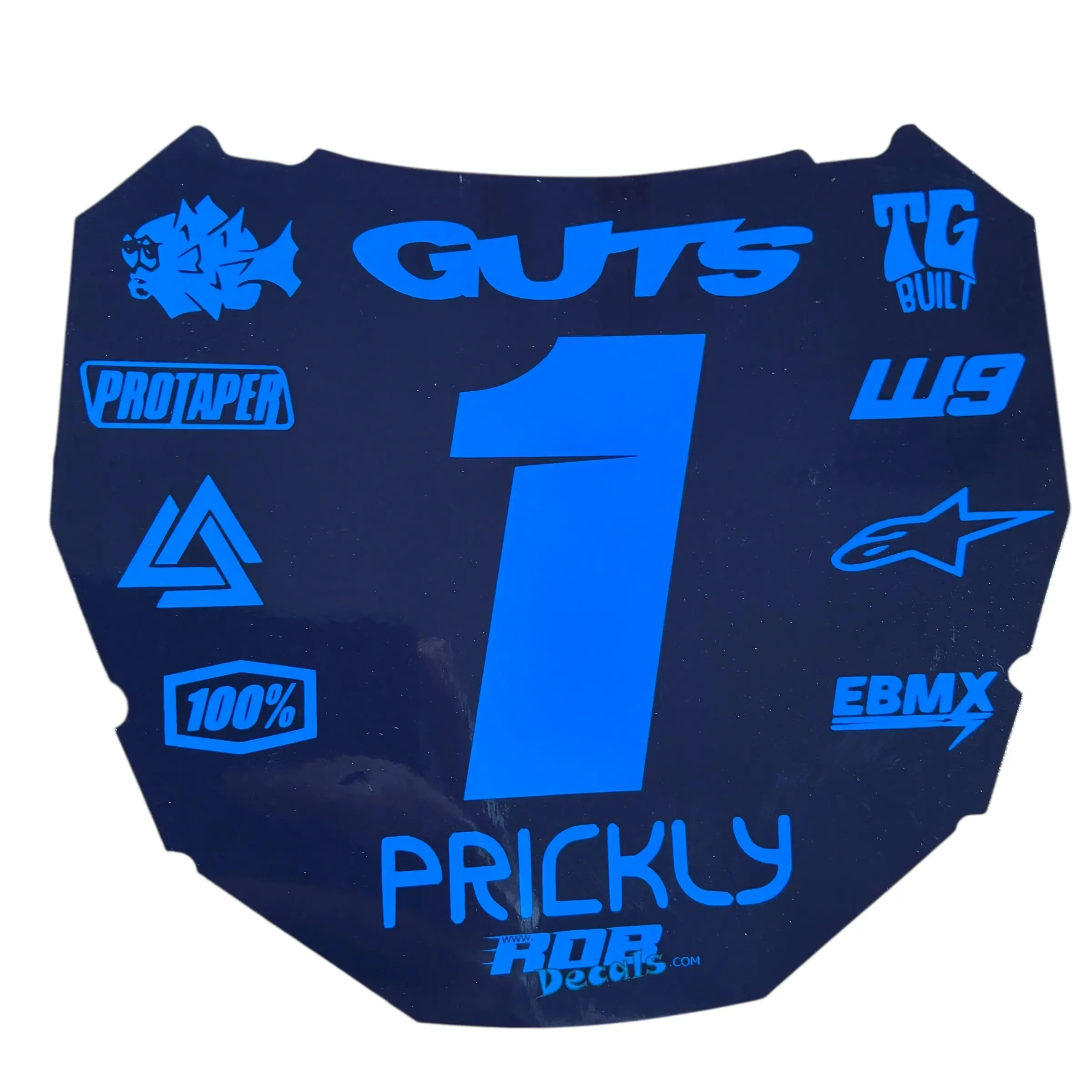 ODI Plate Decal — 11 Logo — Blue