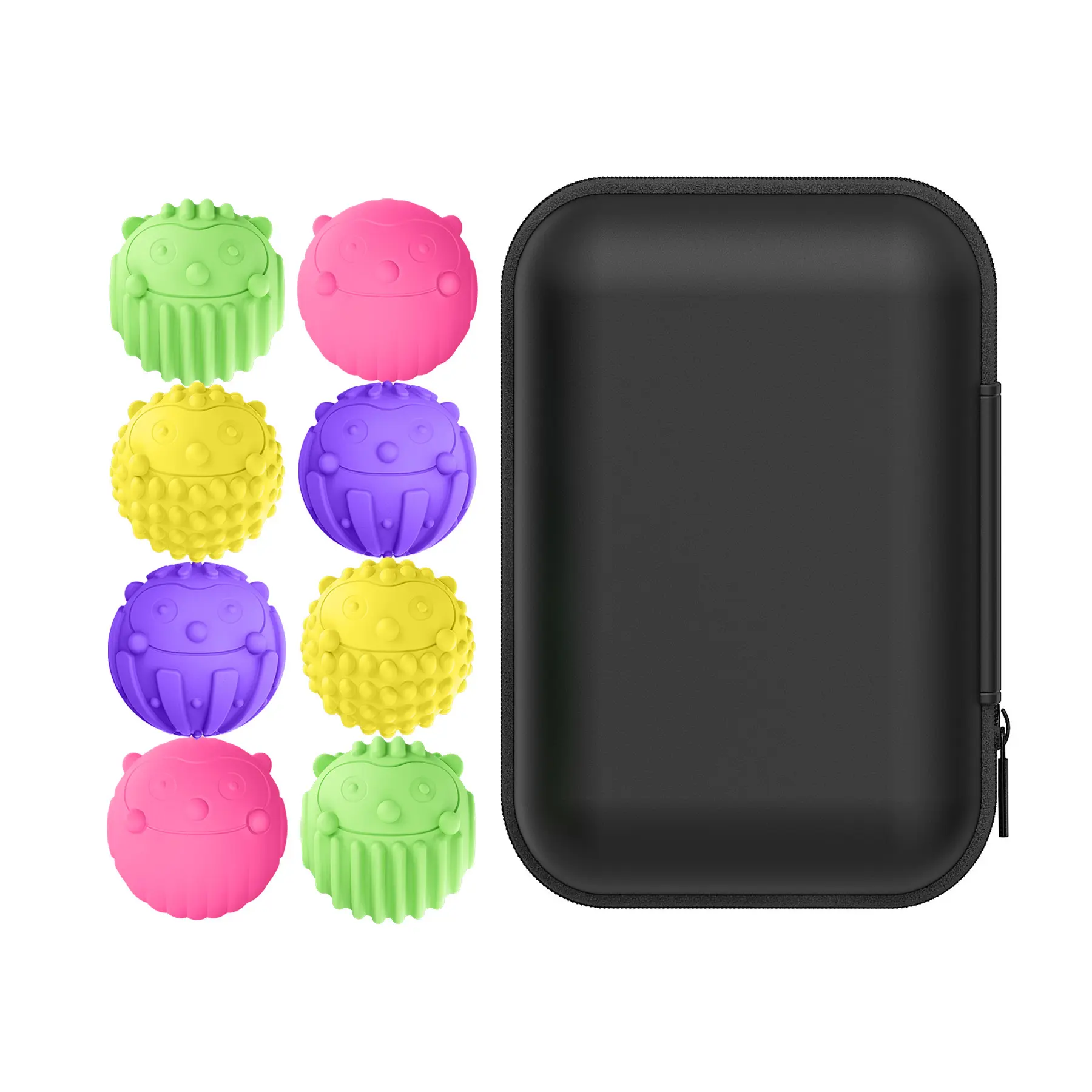 Magnetic Fidget Balls Set Silicone Stress Relief Balls Quiet Fidget Toys with Textured Elastic Feel Sensory Desk Toys for Office School Back to School Gift Assorted Colors