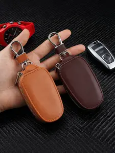1 Pc Car Key Pouch, Car Key Holder, Car Key Accessory, Car Key Bag, Unisex, Suitable for Car Owners, Professional Drivers, Simple, Sturdy, Durable, Given as a Gift to Office Workers, Business People, Drivers, Car Accessories