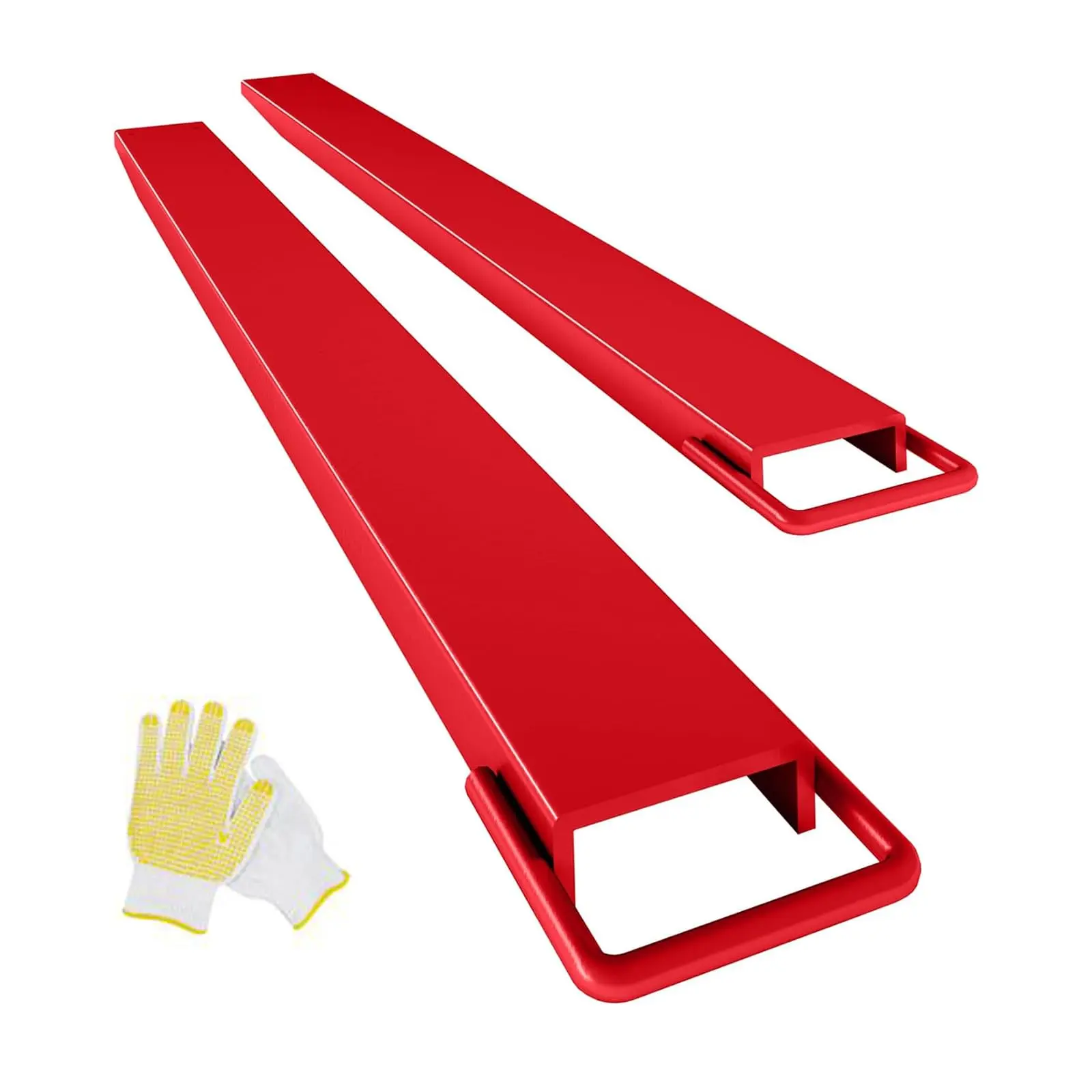 Garvee Forklift Extensions, 4.5 Inch Width 84 Inch Fork Extension, Heavy Duty Steel Pallet Fork Extensions Fits for 4.3-4.5" Width Forklifts Lift Truck Forklift Loaders, 1 Pair Forklifts Extension with Glove