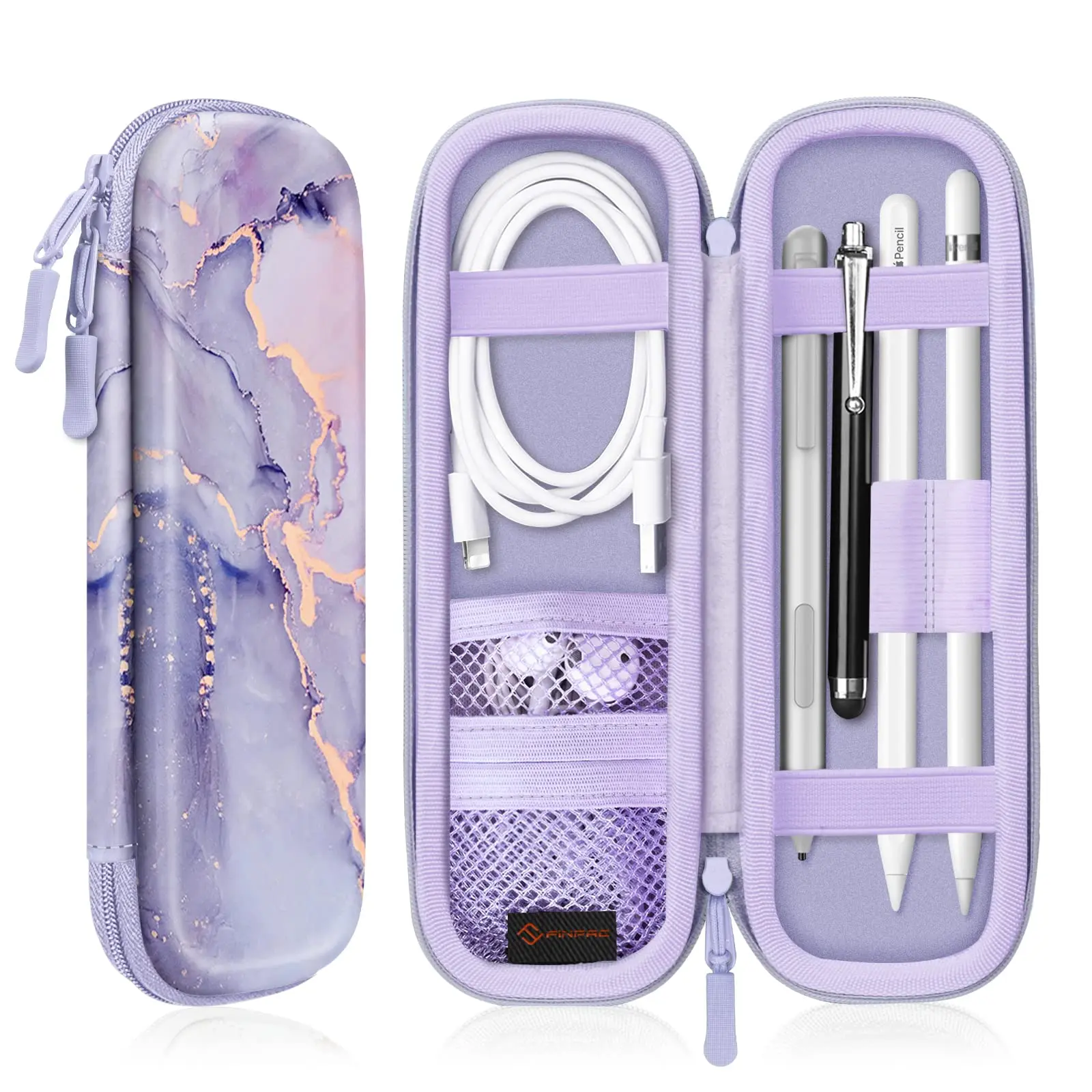 [Case Only, No Pen] Fintie Portable Case for Apple Pencil/Samsung Stylus Pen/Surface Pen - PU Leather Protective Carrying Bag for Stylus-Gift for Her