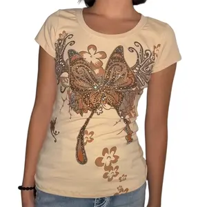 Butterfly Bliss Top Light Yellow - Cotton
