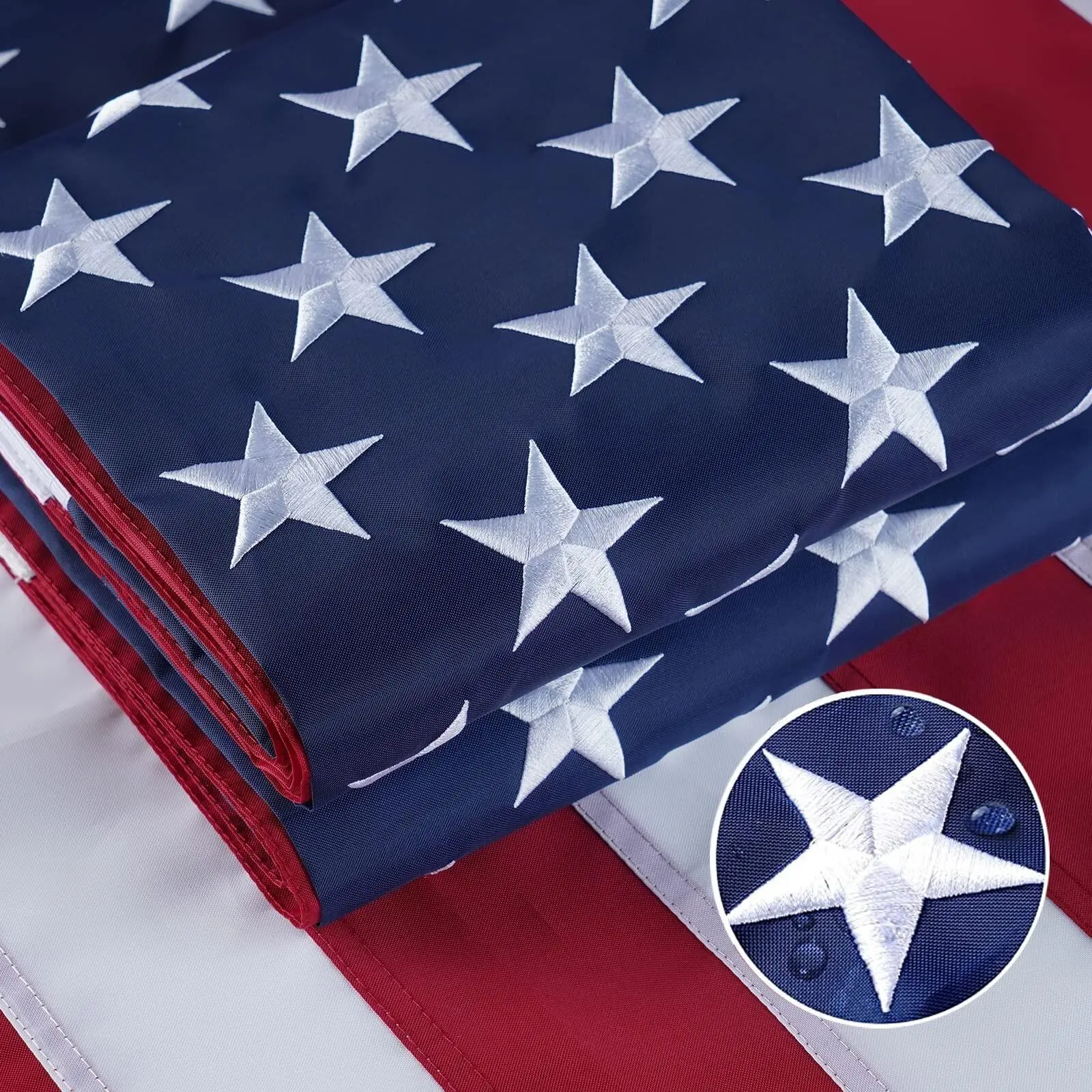 4x6 FT Lightweight Embroidered American Flag - USA Wall Banner, Festive Home Supplies Gift Item, Decorative Banners for Outdoor Use