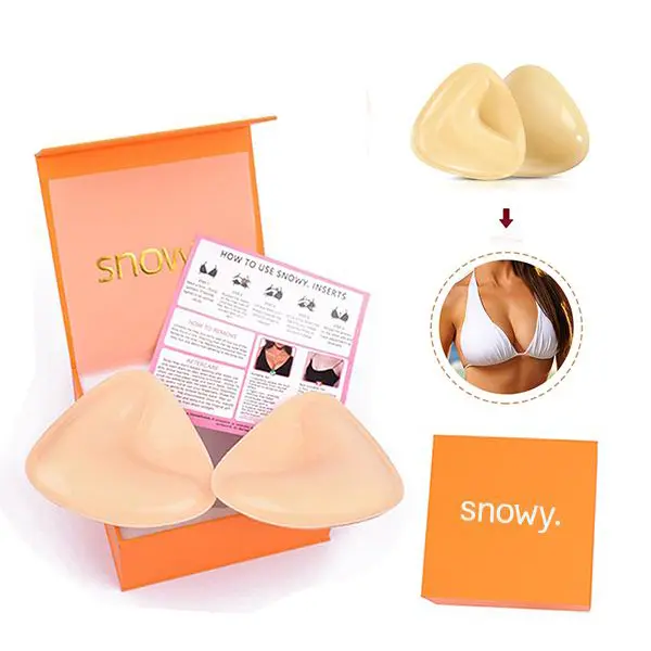 Snowy Push Up Sticky Bra-Sticky Push Up Inserts-Instant Boost Double-No Trace Push Up Adhesive Bra-Upward Lift Adhesive Bra-Jelly Seamless Lift Sticky Bra-Waterproof Sweatproof Push Up Bra