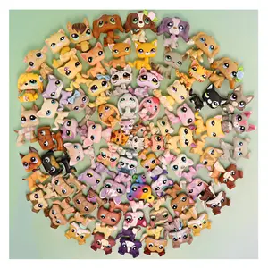 3 pc random miniature cat and dog figures for lps collection Animals