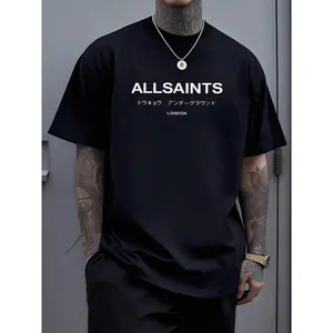 EEY Bold ALLSAINTS Tokyo Underground London Text Graphic Symbolizes Global Urban Culture And Cross City Connection  Cotton Men Tshirt
