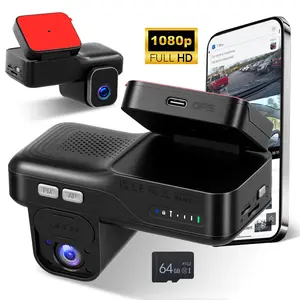 4G LTE Dual-Channel Dash Cam with OBD Cable, App Control, Night Vision,Loop Recording, and Built-in GPS; LTE Cloud Monitoring; Car DVR Camera with WDR, Parking Monitor; Car Camera; Black Box,Card Reader+64G TF Card,Summervibes fathersdaygift