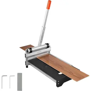 VEVOR 13 inch Vinyl Floor Cutter, 12mm Thick Laminate Flooring Cutter with 15/30/45 Adjustable Angle Settings, Flexible Wheels, Telescoping Handle, Certain Engineered Wood, LVT, VCT, SPC, LVP, WPCVEVOR Super Brand Day