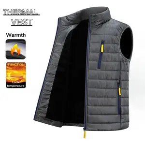 Windproof Vest Woven Thermal Vest for Men with Warmth and Lock Temperature Function