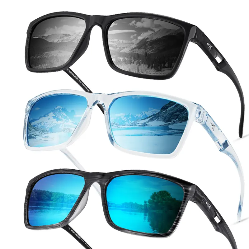 Kastking FlatRock & Huzzah Sporty Polarized Sunglasses for Men and Women, Polycarbonate Lenses with UV Protection for Fishing, Driving & Cycling, Sunglasses For Women