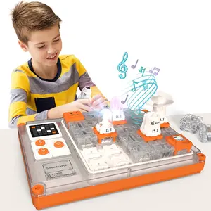 Stem Circuit Building Science Experiment Kit, Full Function Electronic Build Set, Safety Interlock Device, Ideal Gift for Adults & Kids, Magnetic Cubes, Stem Magnetic Blocks