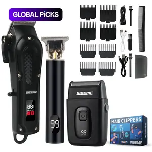 Professional Hair Clipper Set, 1 Box Cordless Hair Trimmer & Accessories, Rechargeable Hair Trimmer for Men, Hair Clippers, Ideal for Stylists, Barbershop, Barber Equipment, Salon & Home Use