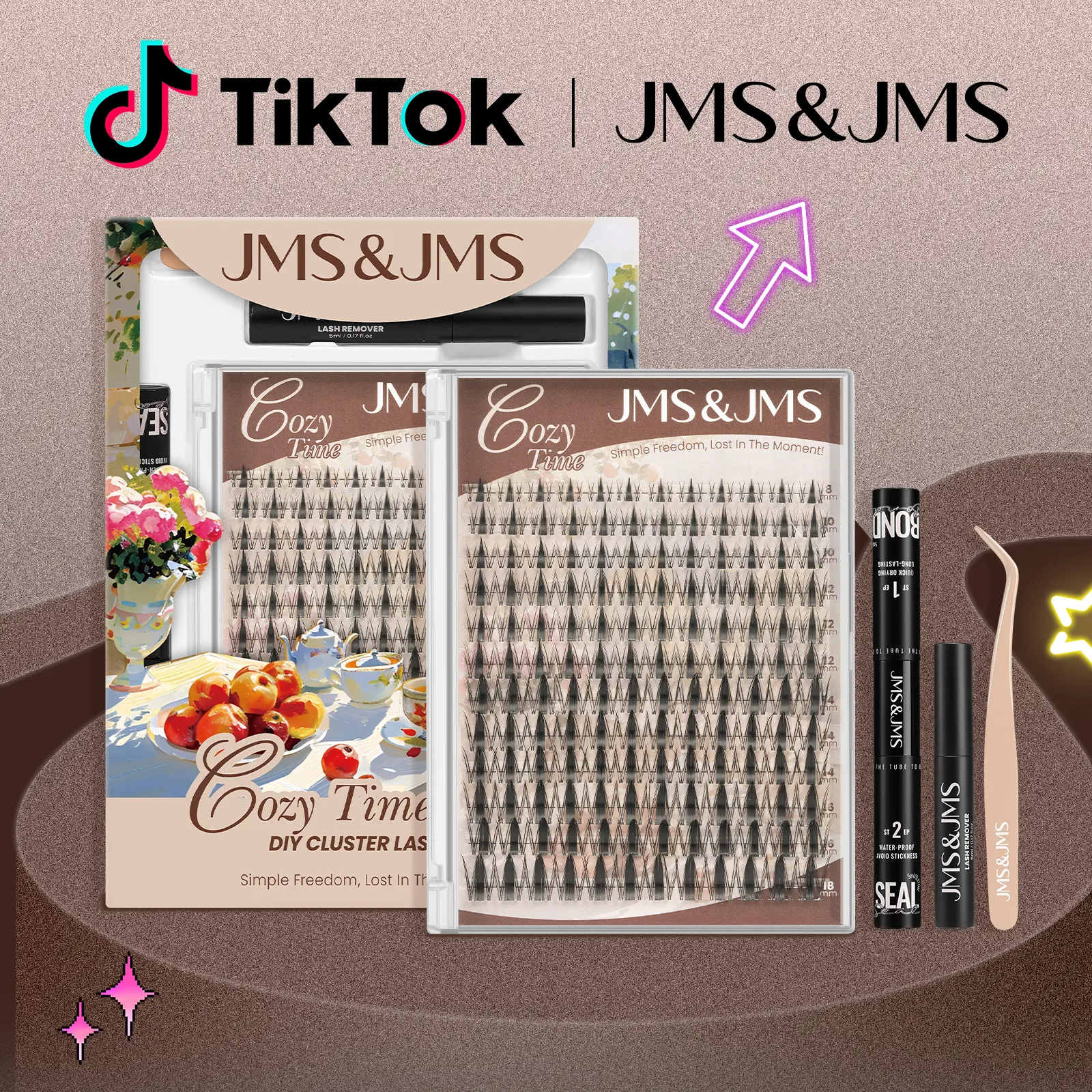 Fairy Lash Kit l JMS&JMS Spiky Manga Clusters,0.03mm Invisible Clear Band,DIY Anime Cartoon Doll Wet Cat Eyelash Extension at Home,Babyface Roundface Beginner-Friendly #tiktokshopmemorialday outdoorfun #summeressentials #dealsforyoudays