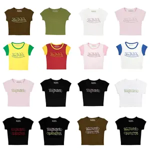 Von Dutch Rhinestone Crop Tees - All Styles