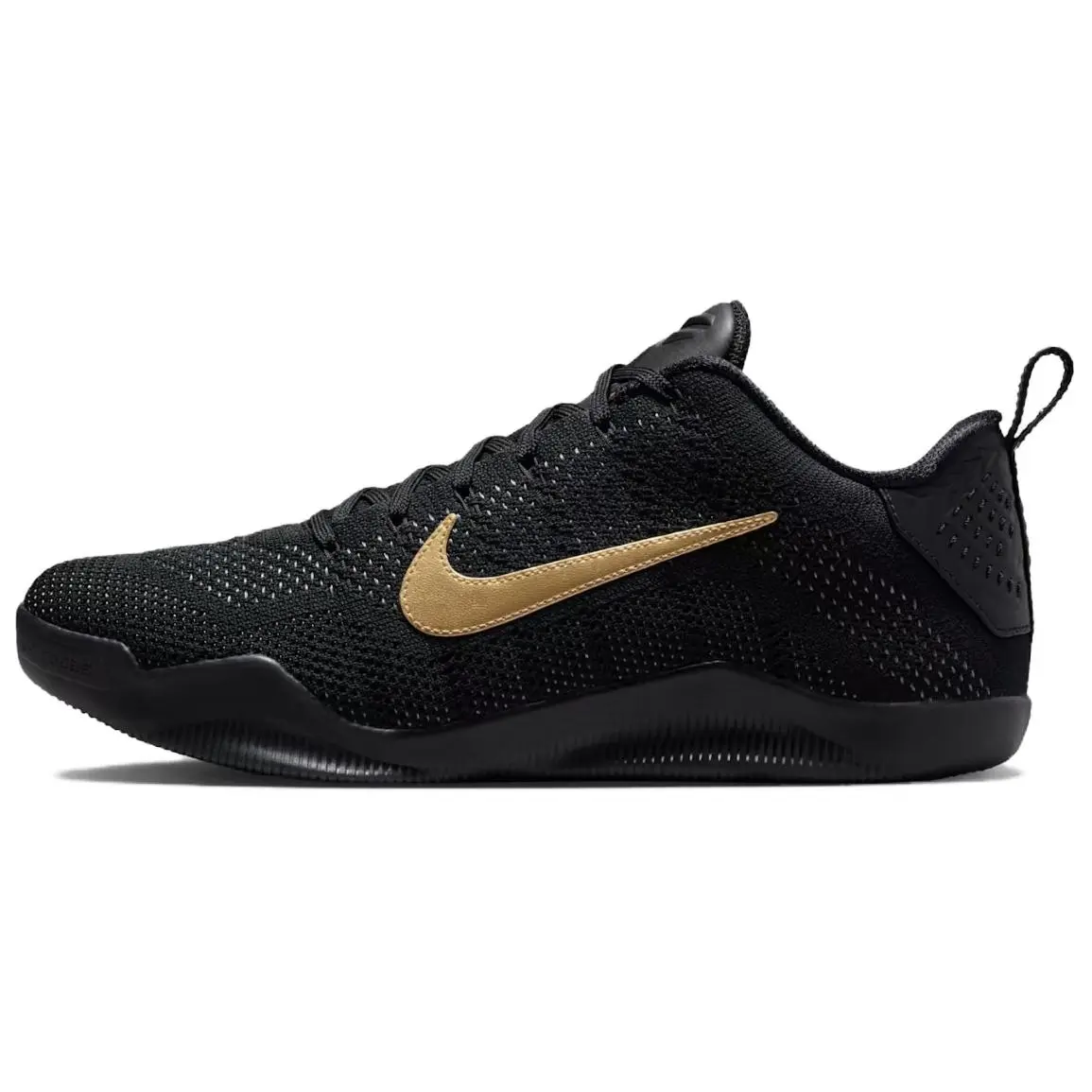 NIKE Kobe 11 Elite Low Protro 'Fade To Black' Men's Hoops Shoes, Limited Edition Knit Upper Sports Shoe for Basketball, Cushion, Male, Runs Slightly Small, Black/Anthracite Knit, Fashionable Sports Shoes, Retro Look