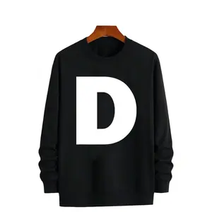 Classic Letter D Alphabet Monogram Sweatshirt – Cozy Long Sleeve Design