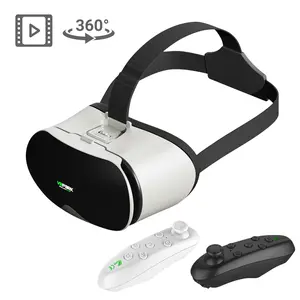 4K Smart VR Headset - 3D IMAX Theater Experience, Adjustable IPD & Focus, Ideal Couple Gift for Movies, Games (With wireless Bluetooth VR controller)