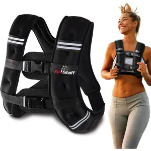 Weighted Vest for Running, Strength Training & Muscle Building, Features Reflective Stripe for Safe Outdoor Workouts, available in 6lbs to 30lbs