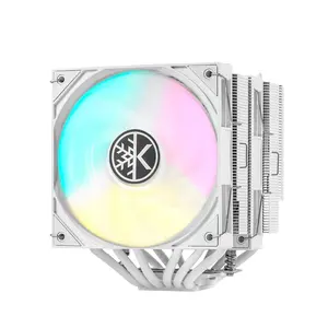 Iron Wind 120 ARGB CPU Air Coolor, 6 Heat Pipes & Dual Towers, Dual 120mm PWM Fans, 1800 RPM Speed, ARGB Lighting, PC Cooler for  AM4 AM5/  LGA 1851/1700, White
