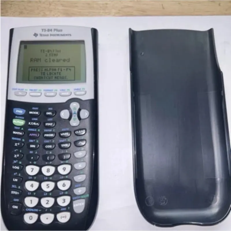 Texas Instrument TI 84 Plus Graphing Calculator W Cover Tested black