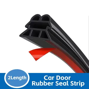 Car Door Rubber Seal Strip, Car Door Protector, 5m/196.85inch & 10m/393.70inch, Three-Layer Sealing, Engine Hood Insulation, Easy Installation, Universal Fit