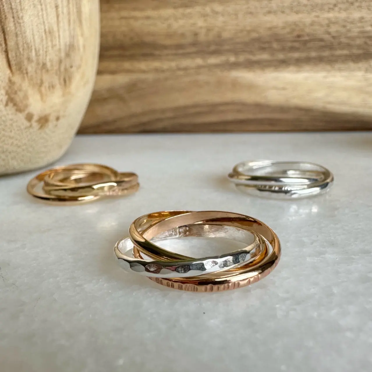 Waterproof Thick Rolling Ring, Rolling Fidget Anxiety Ring