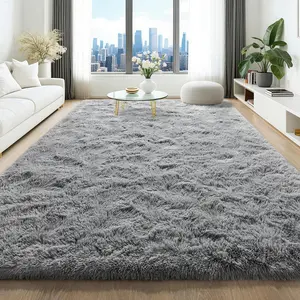 8x10ft Luxury Plush Large Mat for Living Room - Fluffy Modern Shag Non-Slip Soft Mat, Machine Washable Polyester Blend, Rectangular Shape, Ideal for Bedroom, Study, Dorm, Home Decor, Christmas Gift, Christmas Decor