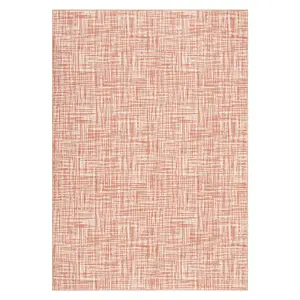 GARVEE 5x7 Area Rugs, Modern Solid Low-Pile Washable Rugs, Non-Slip Stain-Resistant Non Shedding, Indoor/Outdoor Mat Runners Carpet for Kitchen Bathroom Living Room Bedroom, Brick Red
