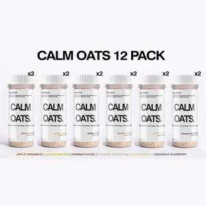 12 Pack Presta Wellness Instant Calm Oats - Chamomile Infused - Relax + Wind Down - Ready in 5 Minutes