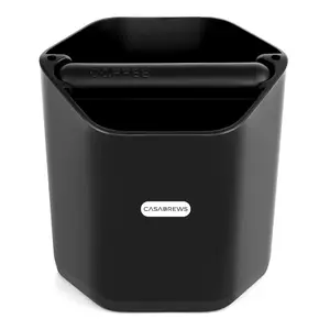 CASABREWS Espresso Knock Box 5-Inch Coffee Grounds Container for Espresso Machine, Barista Coffee Accessories for Home Coffee Bar