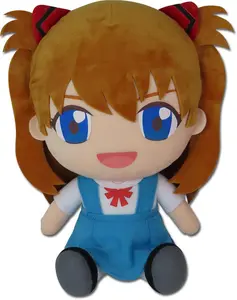 EVANGELION NEW MOVIE - ASUKA UNIFORM SITTING PLUSH 12"H
