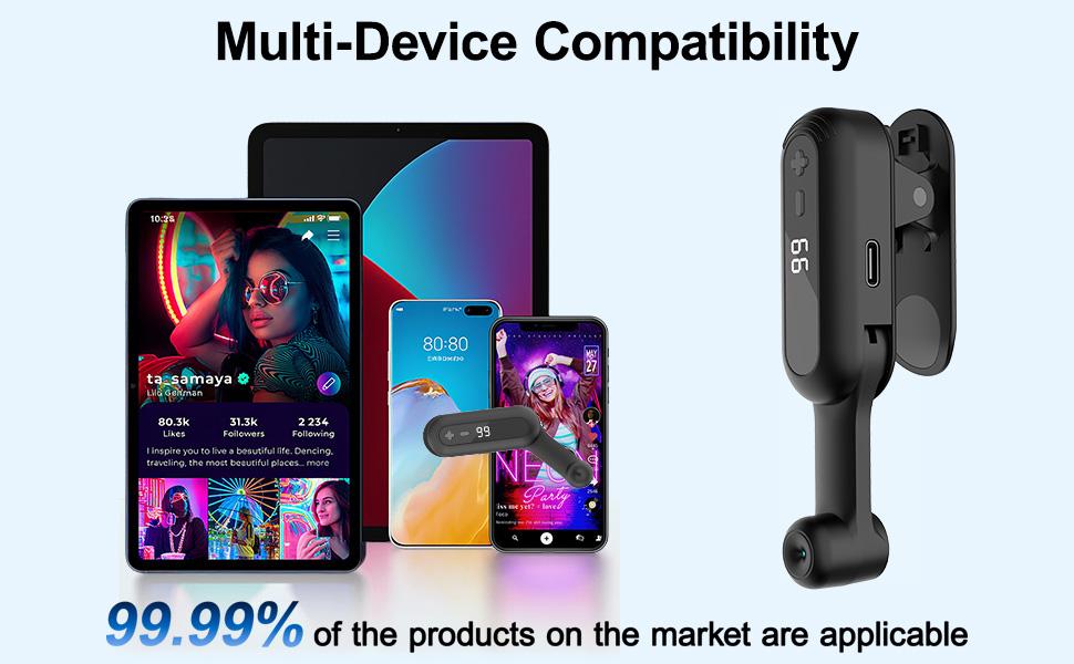 Auto Clicker Smart Tapper for iPhone iPad Android TikTok - Auto Touch Device with Adjustable Speed, Rechargeable Instant Clicker for Live Stream Likes, Social Media Tasks