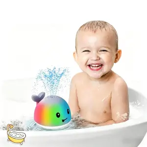 Baby Bath Whale - Automatic Water Spray with LED Light, Floating Bathtub Item for Toddlers, Fun Bath Time Play, Children’s Day Gift