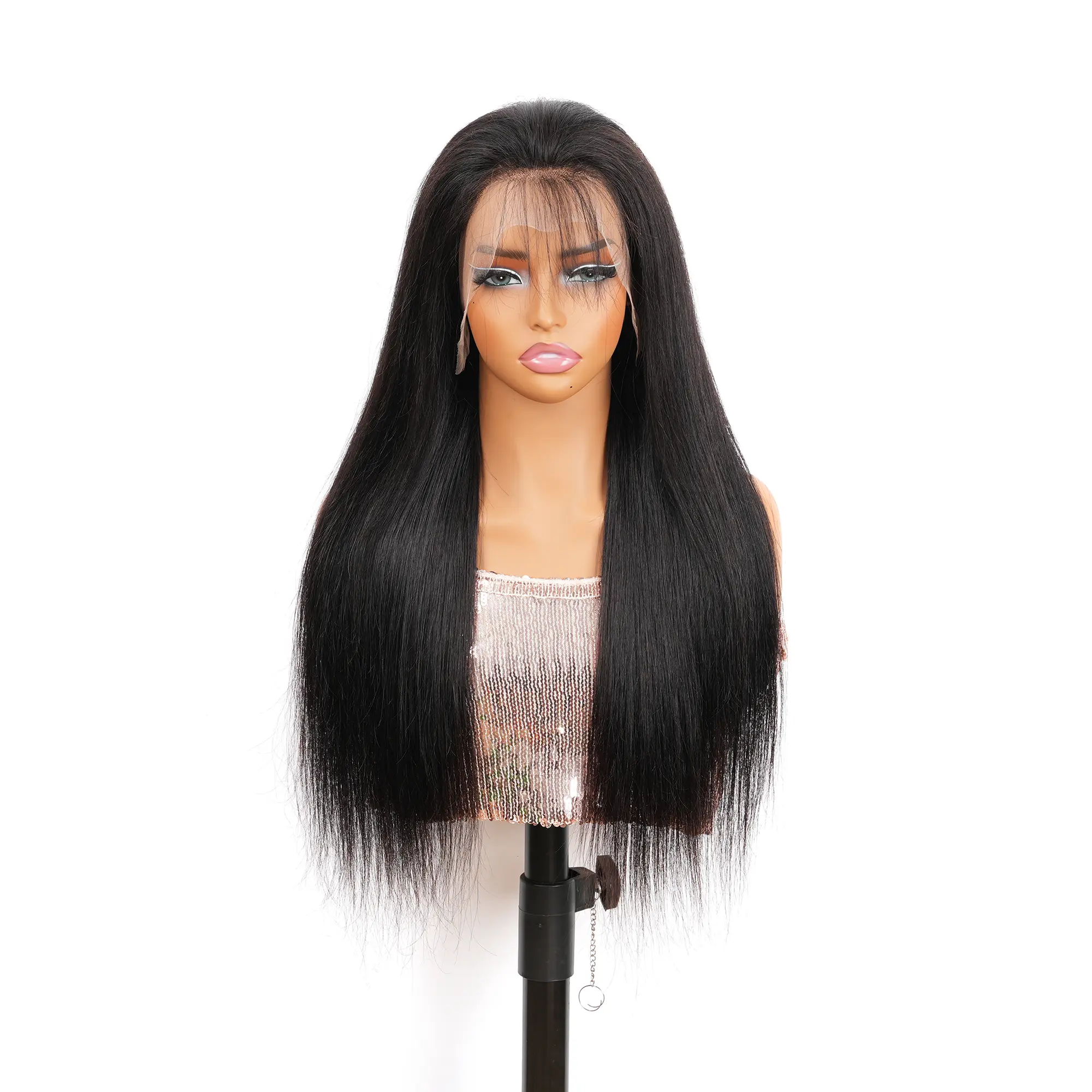 SS+ Trendy Beauty Hair Straight Human Hair 13x4 Transparent Lace Front  Wig Pre Plucked Natural Hairline No Shedding No Tangle Soft Bouncy Daily Wear Heat Safe Upgraded Looks Like Real Hair Women Natural Color Beginner Friendly Easy Style