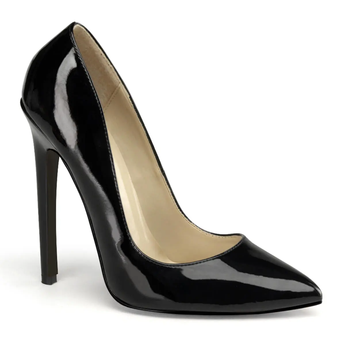 Black Patent Leather Stilettos for Women - Classic Pointed Toe Dress Shoes with an Elegant 5 in Heel and True Size Fit
