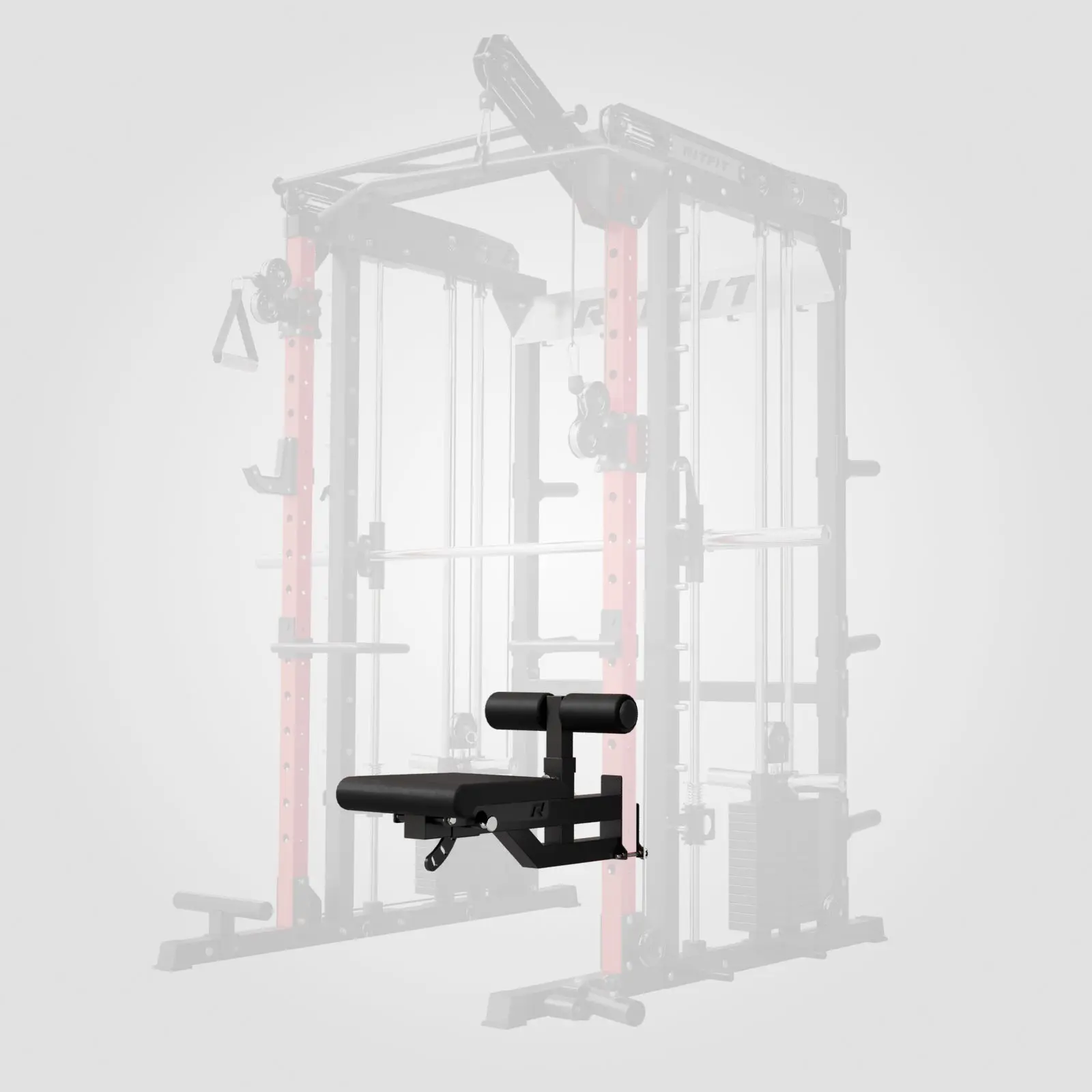 RITFIT M2 Leg Hold-Down Attachment for Nordic Curls & Bent-Over Rows, Heavy-Duty Q235 Steel Frame, Quick-Release Multi-Angle Lychee Leather Seat, 350 lbs Load Capacity, Adjustable Angle, Easy Installation