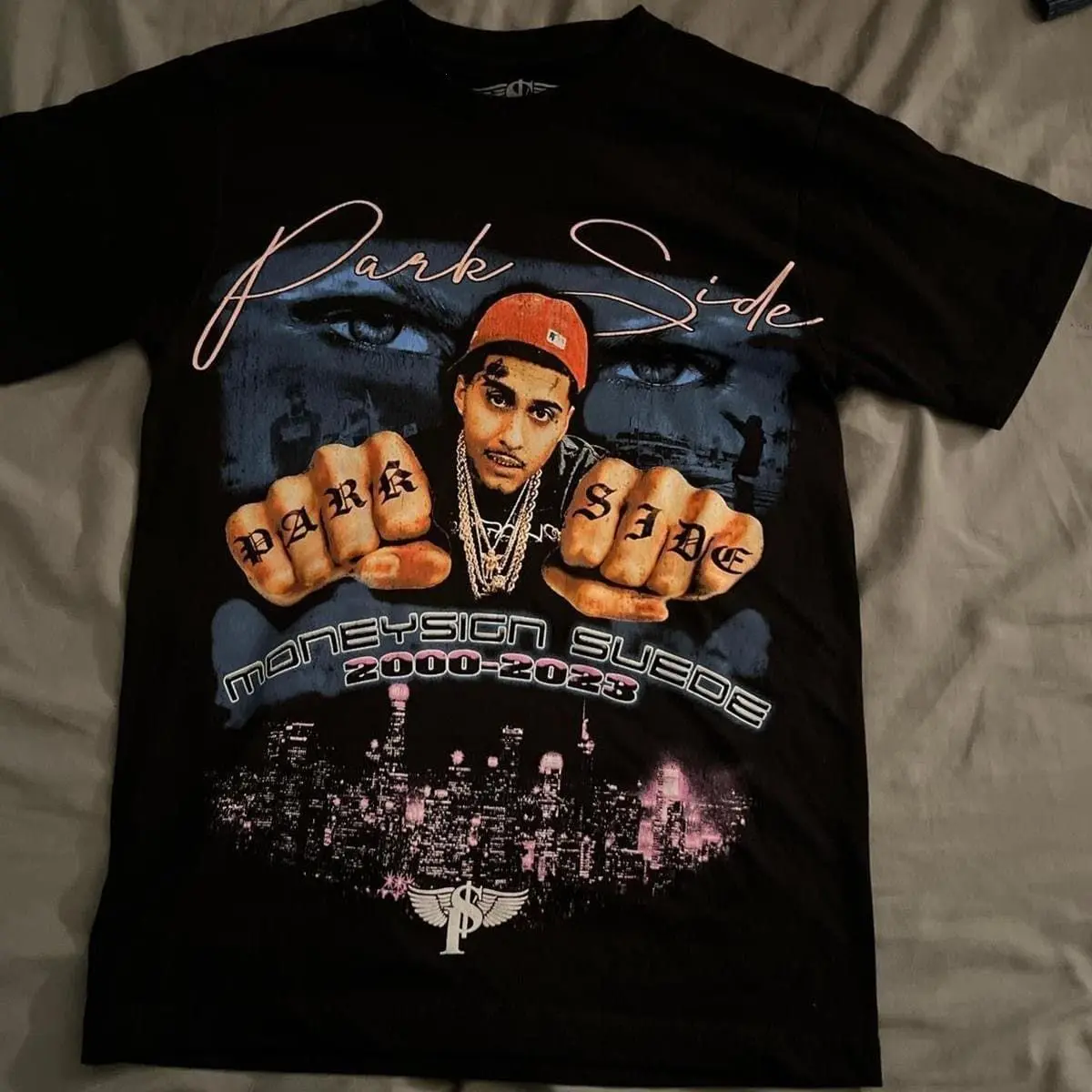 Suede Print Cash Tee - Money Rap Streetwear Shirt
