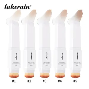 Longlasting Matte Blanc Cover Cream Stick, Color-Changing Foundation, No Creasing Concealer, Medium to Full Coverage Dewy Finish, Hydrating Buildable Coverage, Lightweight and Smoothly Blending, Dual-Ended with Detachable Brush, Base Makeup, Cosmetics