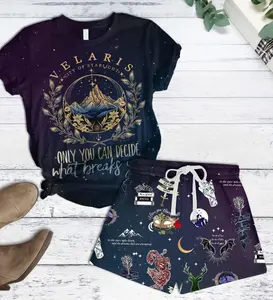 Velaris ACOTAR Pajama Set – City of Starlight T-Shirt & Shorts